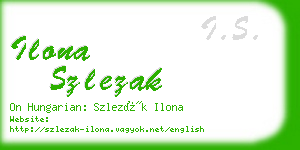 ilona szlezak business card